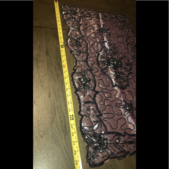 Table Accents Covers Beaded Sequins 5 pc Holiday Purple Silver Ramadan Eid Decor - Picture 15 of 16